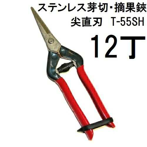 (12丁仕掛ける特価) 近正 プロ園芸用 ステンレス鋼 芽切鋏 間びく鋏 T-55SH チカマサ (zmA70)