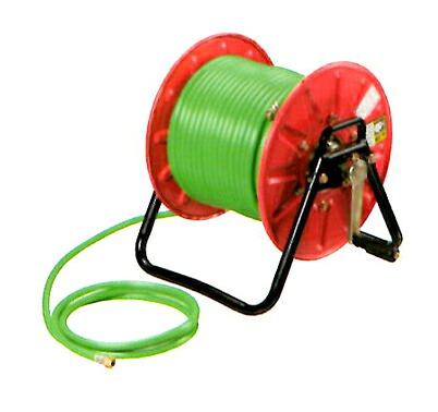動噴 ホース巻取機 リールホースセット SLH-100 φ8.5×100m (G1/4) ライトグリーンホース付 1319600 永田製作所|瀧商店