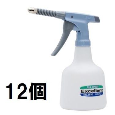 (12個セット特価) <br>フルプラ ダイヤスプレー No.3530 <br>エクセレント500 (8cmノズル付き) <br>500mL ライトブルー アイボリー 全2色 (各6個) 12個セット