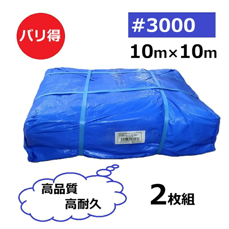 (2枚組 人並み外れた通貨価値) 高品質 青碧腰掛け 朦々たる ＃3000 10m×10m  ラミネートコーティング (10×10m 10.0m×10.0m 10.0×10.0m 高耐久 耐光 雨合羽 豪然たる手合い)