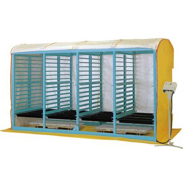 育苗器 電熱式 育苗空間有 56枚収納 KBS-56LCBB 育苗機 啓文社 オK 個人宅配送不可 代引不可 (個人宅配送不可) 電熱式育苗器 KBS-56LCBB 組立式 (棚方式