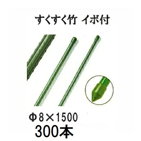 (徳用300本セット) すくすく竹 イボ付 φ8mm×1500mm 農業用支柱 イボ竹 φ8×1500mm 第一ビニール (個人宅配送不可 法人個人選択) [農機具、園芸用品、瀧商店！]
