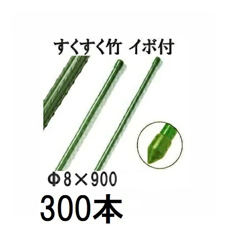(徳用300本セット) すくすく竹 イボ付 φ8mm×900mm 農業用支柱 すくすく イボ竹 8×900mm 第一ビニール (個人宅配送不可 法人個人選択) [農機具、園芸用品、瀧商店]
