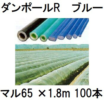 (100本セット) ダンポールR マル65 ×1.8ｍ 青 トンネル幅80cm (個人宅配送OK) ［ブルー 家庭菜園 園芸支柱 園芸用支柱 トンネル 強靭 瀧商店］ 宇部エクシモ　saka 13,490円