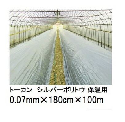 (2本書き割り) トゥーカン シルバーポリトウ 保温用 (厚0.07mm×幅180cm×長100m) (原反巻姿 シングル一巻き) 東罐興産 (法人/持ちはこぶ会社組織取り引き所打ちきり 選りわける)