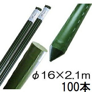 (100本セット) 園芸支柱 イボ付 鋼管竹 φ16mm&times;2.1m 農業用 イボ竹 シンセイ 16&times;2100mm(個人宅配送不可)｜瀧商店 12,631円