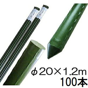 (100本セット) 園芸支柱 イボ付 鋼管竹 φ20mm×1.2m 農業用 イボ竹 シンセイ 20×1200mm (法人or個人選択)