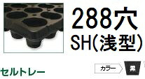 (徳用100枚入) 育苗トレー セルトレー (インチタイプ) PP 288穴 SH(浅型) 角穴 センターリブ無し 黒 545×280×25.5mm セル穴φ21×21mm アンドウケミカル (法人個人選択) ※写真は丸穴を代用しています