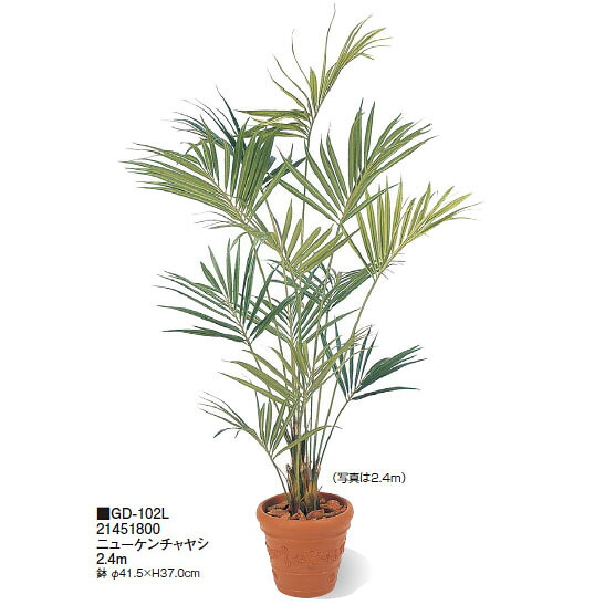 【室内用】グリーンデコ鉢付 ニューケンチャヤシ 2.4m(GD-102L 21451800)［タカショー 園芸用品 エクステリア 農機具 瀧商店]｜瀧商店