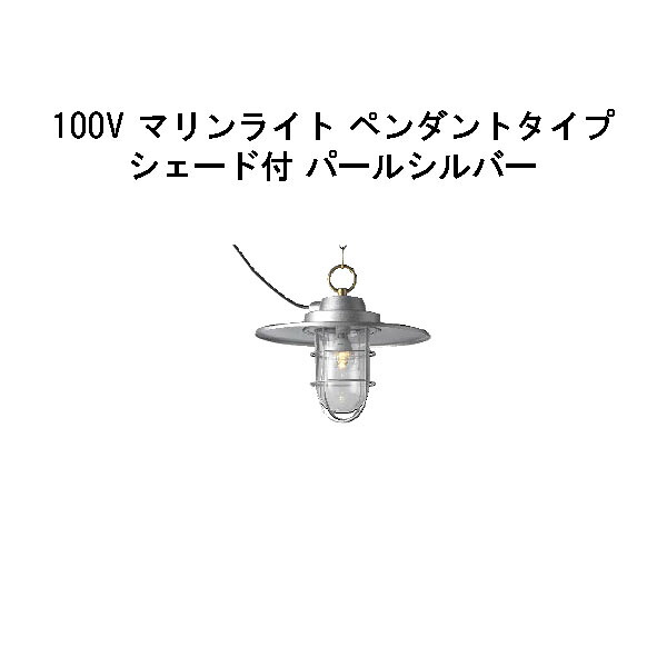 100V シンプルLED マリンライト ペンダントタイプシェード付(HFC-D08S 71058400) パールシルバー 電球色(タカショー エクステリア 庭造り DIY 瀧商店)|瀧商店