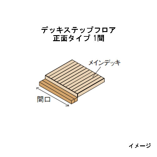 エバーエコウッドIIデッキステップフロア　正面タイプ　1間（1826mm）ナチュラル（N）、ダークブラウン（DB）、ウォームグレー（WG）［ウッドデッキ タカショー 庭用 瀧商店]｜瀧商店