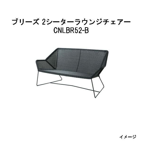 タカショー ブリーズ 2シーターラウンジチェアー (CNLBR52-B 32637200)ブラック (エクステリア ガーデンファニチャー 瀧商店)