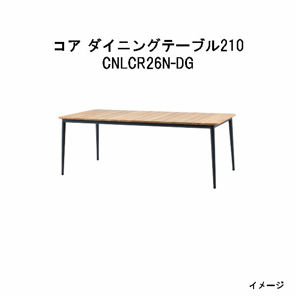 タカショー コア ダイニングテーブル210 (CNLCR26N-DG 33770500 ラバグレー) (エクステリア ガーデンファニチャー 瀧商店)