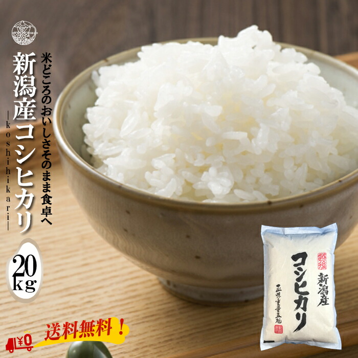 産地直送 【令和６年産】 新潟産コシヒカリ 白米 20kg (5kg×4袋) 新潟県産 送料無料  新潟 こしひかり おこめ お米 米 米20kg 米20キロ お米20キロ 白米