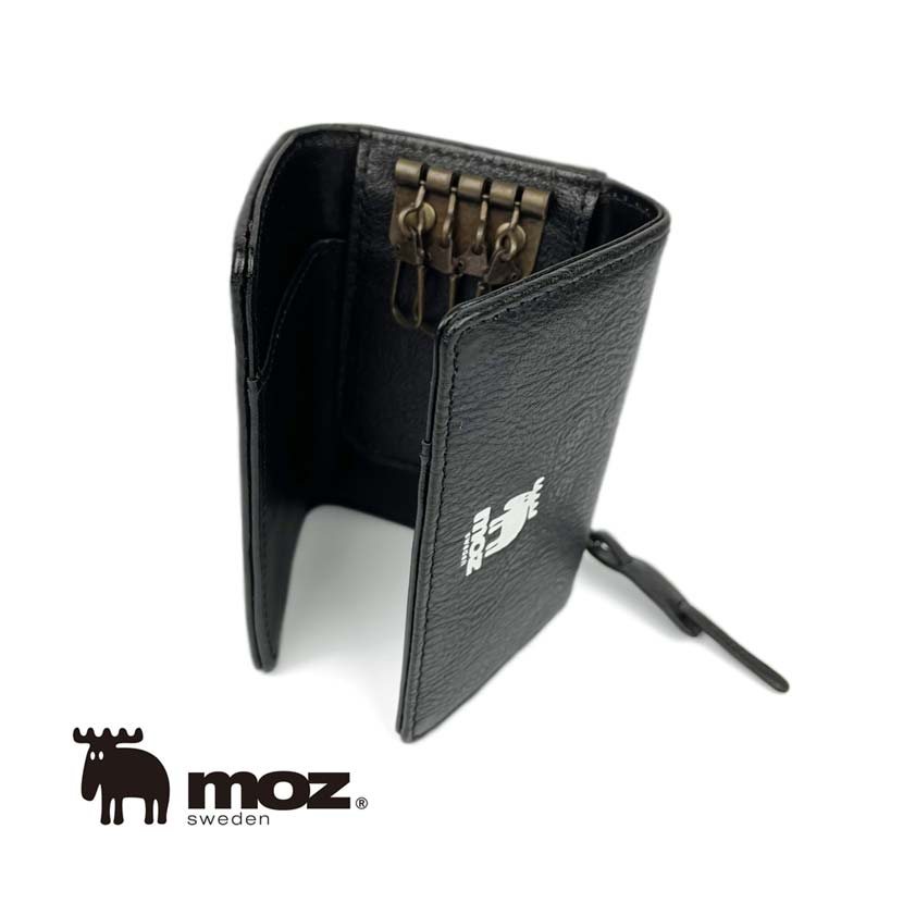 全3色！moz（モズ）リアルレザー 三つ折り キーケース メンズ 