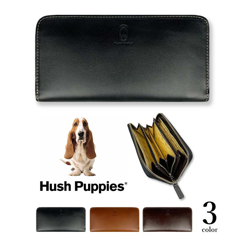 楽天市場 全3色 Hush Puppies ハッシュパピー リアルレザー バイカラー ラウンドファスナー 長財布 ロングウォレット スリム 牛革 ワンちゃん 犬 ドッグ メンズ レディース 男女兼用 プレゼント 贈り物 父の日 Takka商事