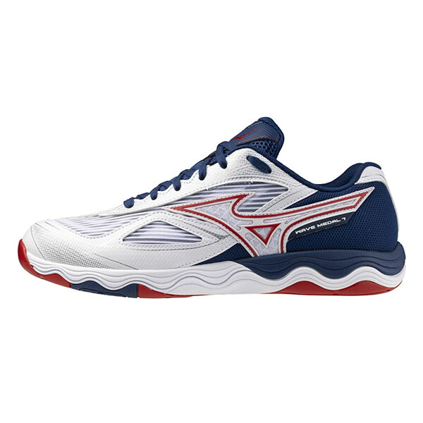MIZUNO ミズノ ウエーブメダル7 WIDE APN0188 (81GA2415) 22.5～28.5cm 卓球 ユニセックス シューズ ワイド メンズ レディース キッズ ジュニア 子供 中学生 高校生 大学生 社会人 部活 体育館シューズ ミズノ｜卓球専門店　卓天（タクテン）