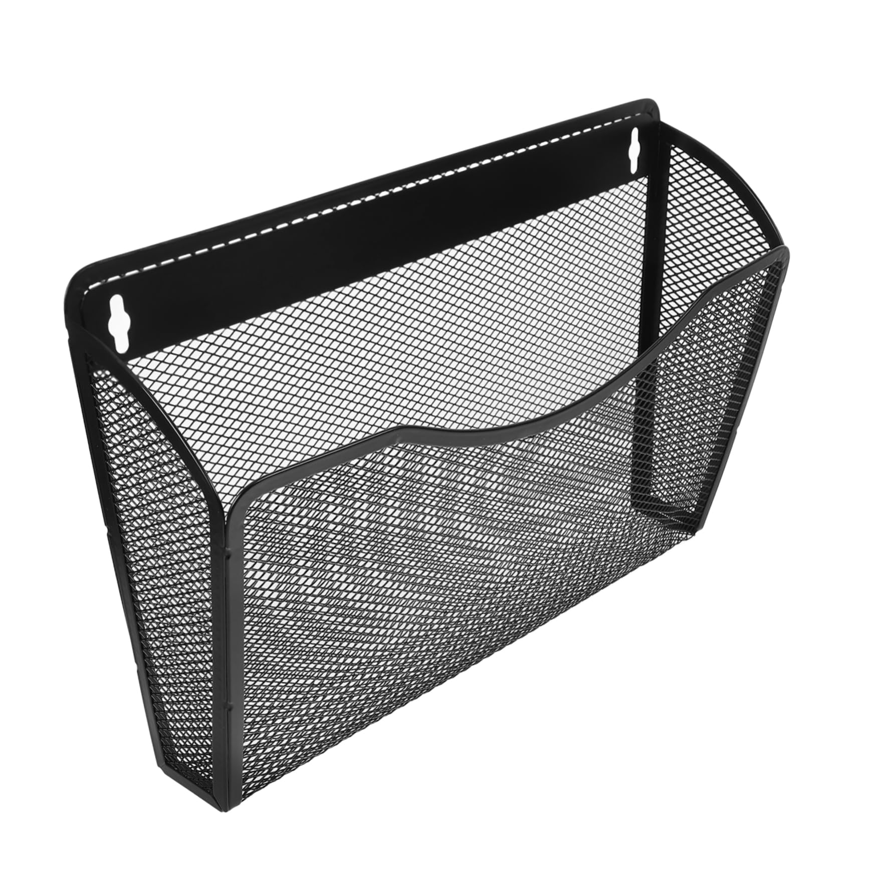飾り付け整理保存用具仕合わせ メッシュ カーボン鋼 35×22×8.5 黒いこと 電子メイル 定期刊行物 フォルダ用 ウォールマウント 事務室用ウォールオーガナイザー ねばり着く引っ掛かり付き添い人 日用品雑貨・文房具・手芸-その他