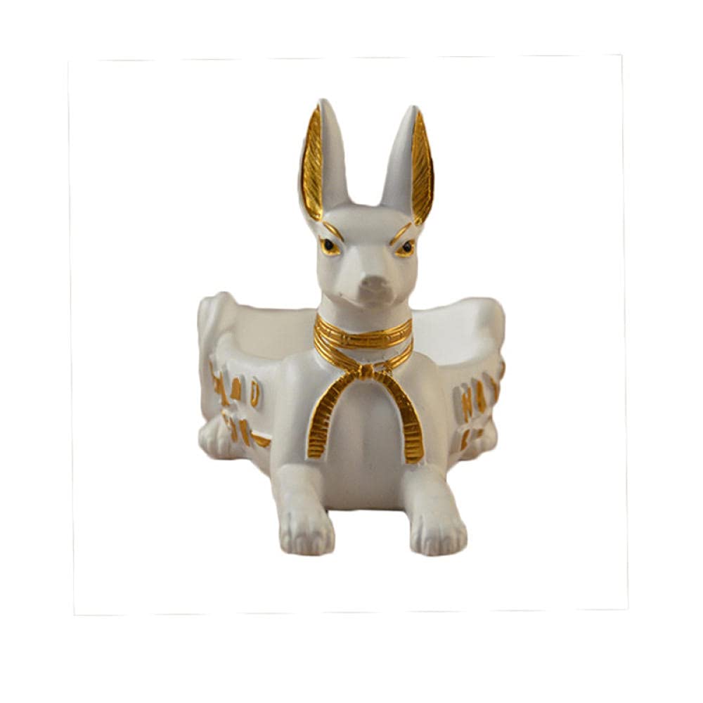 彫像彫刻装飾品クリエイティブ樹脂エジプト犬灰皿工芸品ホームデコレーション収納ボックスギフト車用タバコ灰皿｜擇木ショップ