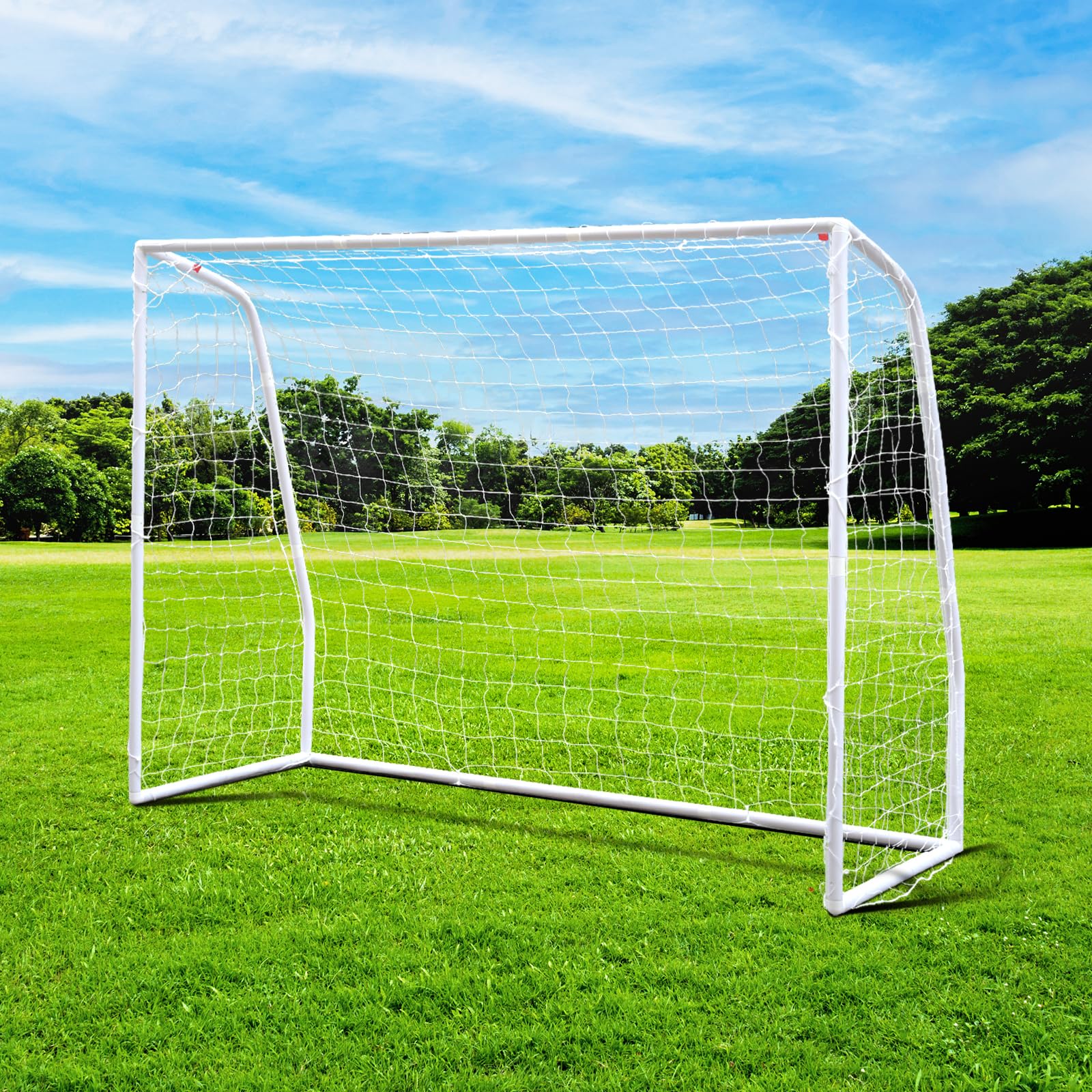 蹴球行く先 後庭用 ポータブルサッカーネット 2個 86フート アウトドアサッカーゴール キッズ 若い者 成年者 形づくる 訓練を受ける 運動競技競り合い キャリーバッグ付き添い人 ひな型 白いこと