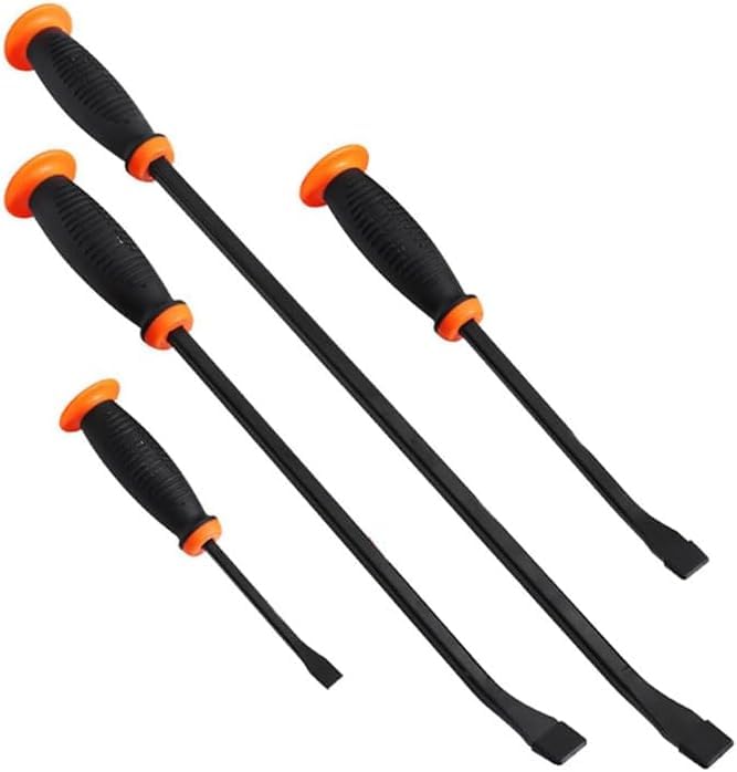 プライバー マイナスドライバー レンチパイルバール 工具 貫通 タイプ バールセットロング 8/12/18/24 インチ こじ開けバーセット 多機能 こじバー 釘抜き 30&deg; 湾曲したヘッド カータイヤプライバーキット 自動車解体用 修理ツール (4点セット)｜擇木ショップ 8,107円