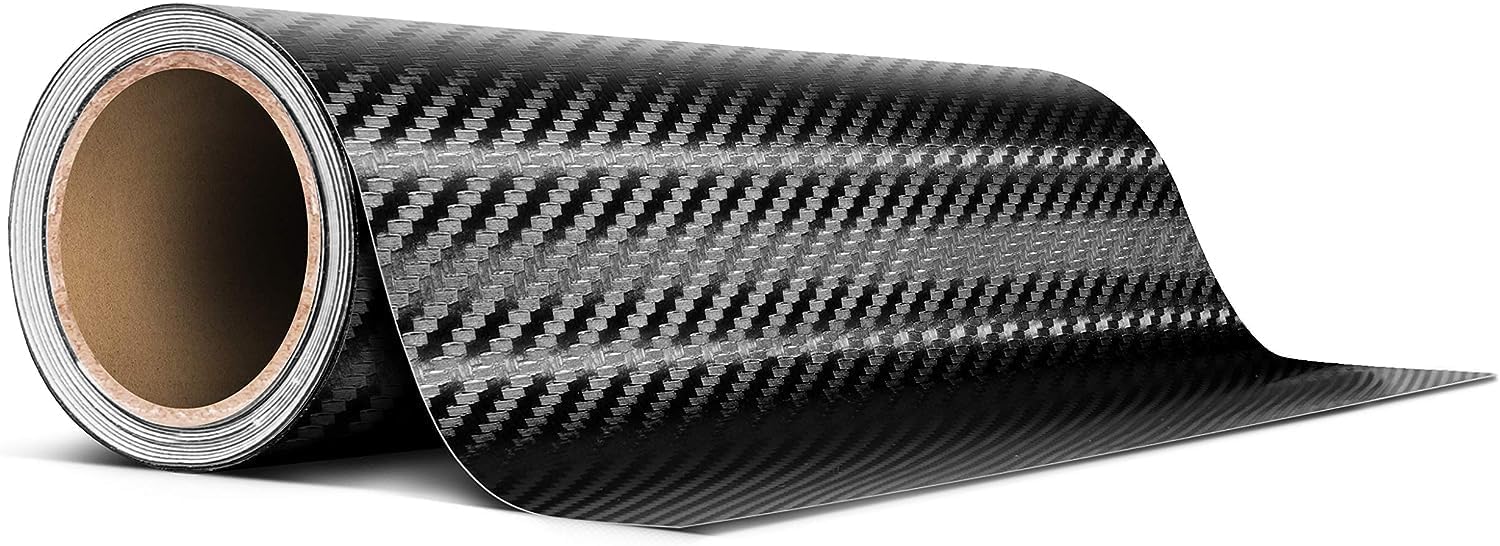 ブラックカーボンファイバーエアリリースねばり着くビニールテープロール(17.7in  20フート)