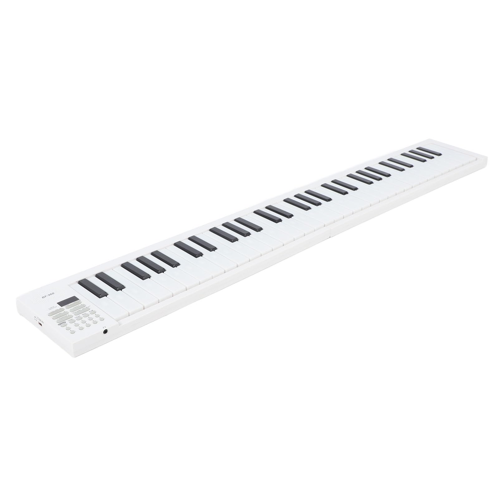 61鍵折りたたみピアノキーボード ポータブル子ピアノ 録音再生機能付き 100リズム 25デモ曲 初心者 学生 専門家向け｜擇木ショップ