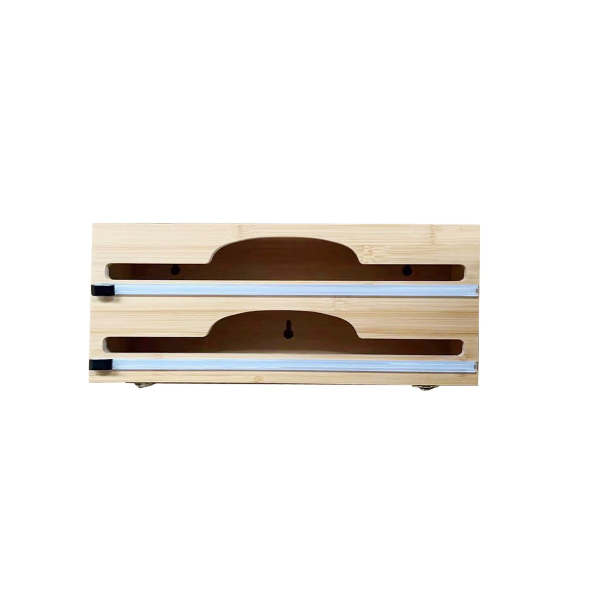キッチンバンブーホイルプラスチックラップカットバッグ納める木製ボックス席(二層切り立てる)