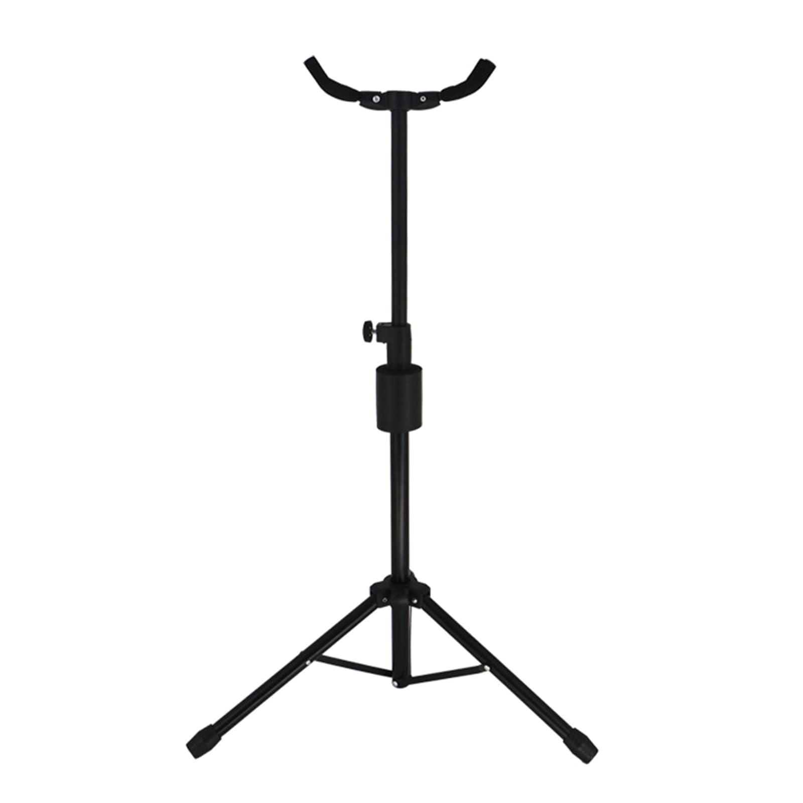 ユニバーサルアコースティックギタースタンド折りたたみ楽器スタンド 2 ネックホルダー付きギターベースバイオリンウクレレ用