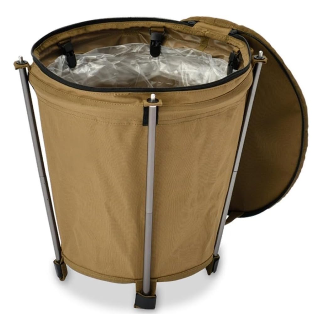 ゴミ箱 キャンプ 折りたたみ 20L ポータブル ダストボックス トラッシュボックス 蓋付き 600D オックスフォード コンパクト 屋外 収納 バケツ ツールボックス 薪入れ 釣り 遠足 ピクニック アウトドア キャンプ用品 屋外用ゴミ箱｜擇木ショップ
