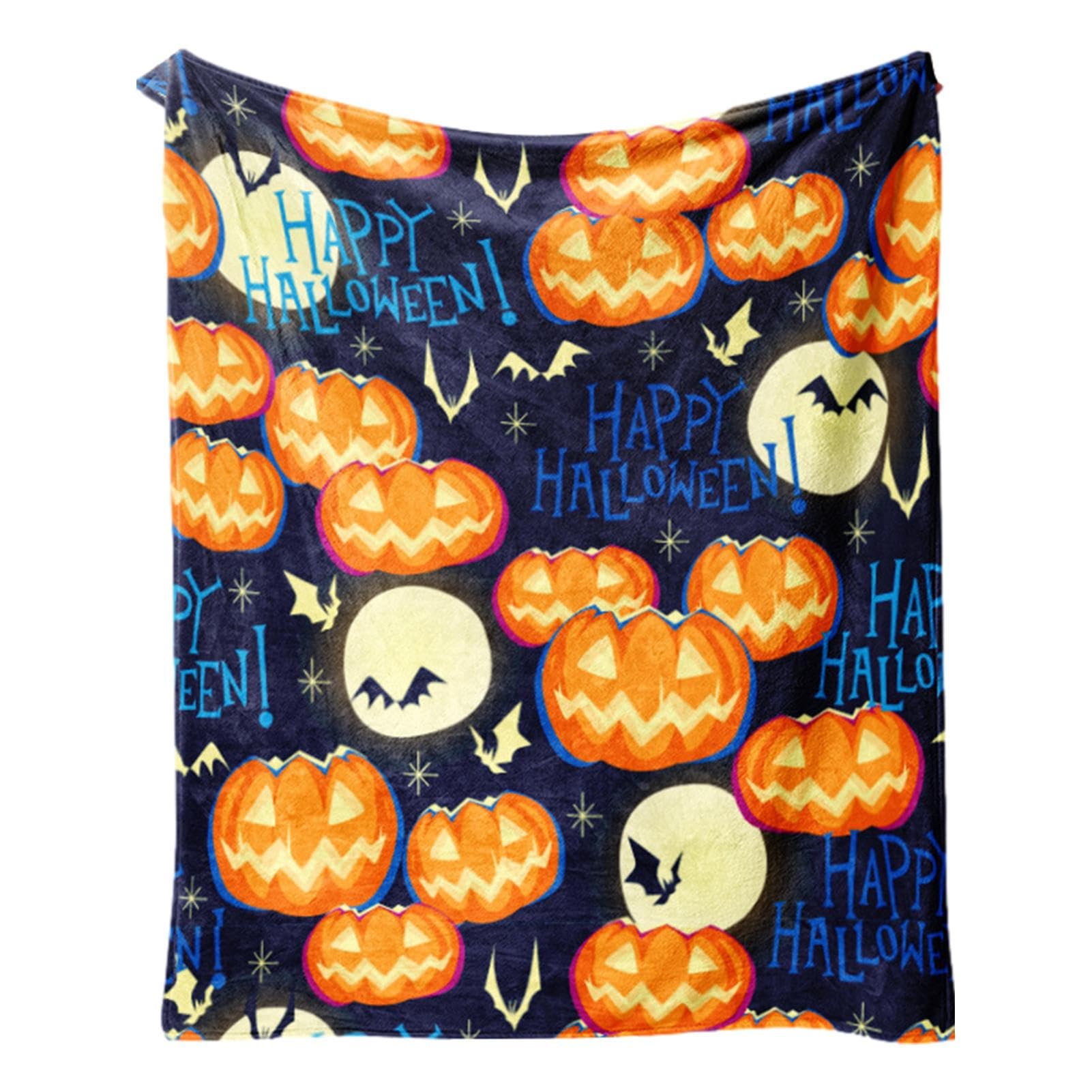 ハロウィン 毛布 ブランケット ひざ掛け 綿ネル 投げること毛布 西洋カボチャ ジャックオーランタン 三日月 野球バット 朦々たる パステル色の 軽さ 情の籠もった 保温 洗える お睡眠時間 室内 室外 難民キャンプ 車中泊 130cm×150珊 室内装飾 かわい