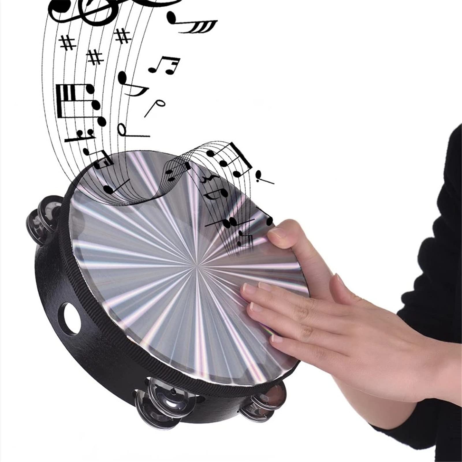 太鼓 インストゥルメント 2重音楽的リズム 打ち物 8in 10in 木製 2大きさ 照りかえし尖端 きらきら お手々膜鳴楽器 手持ち かき鳴らす用 打楽器 仕立て上げる 伴奏部 合奏
