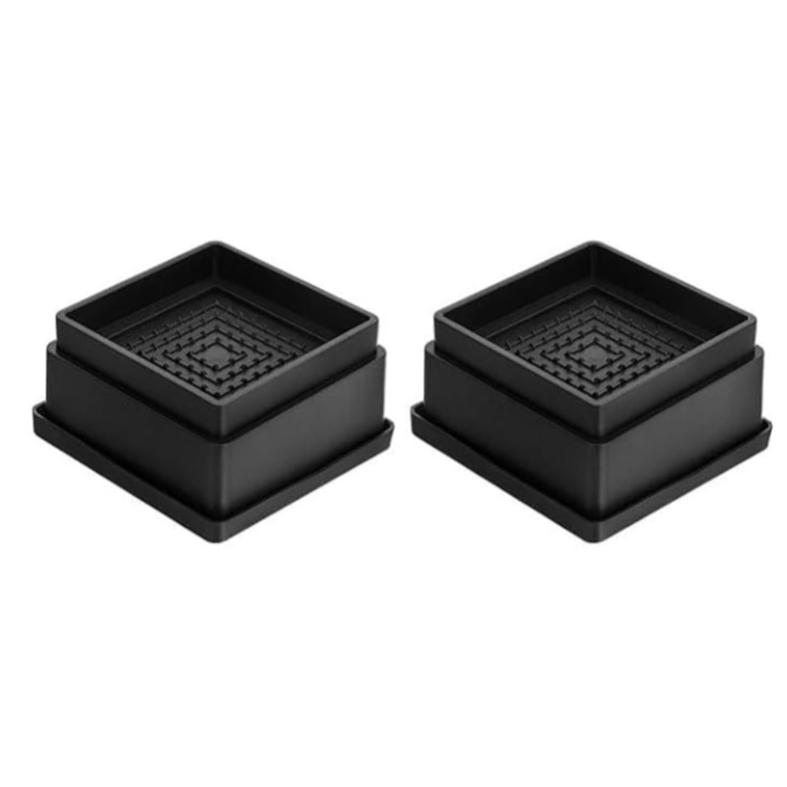 ベッド ライザー 継ぎ足 継ぎ脚 8個セット 【高さ3段階調整 1型/2型/3型】 家具調整 脚高 ソファ キャビネット テーブル 組み合わせ自由 角脚 丸脚 変形脚対応 滑り止め キズ防止 振動吸収 耐荷重 高強度PP樹脂製 ブラック|擇木ショップ