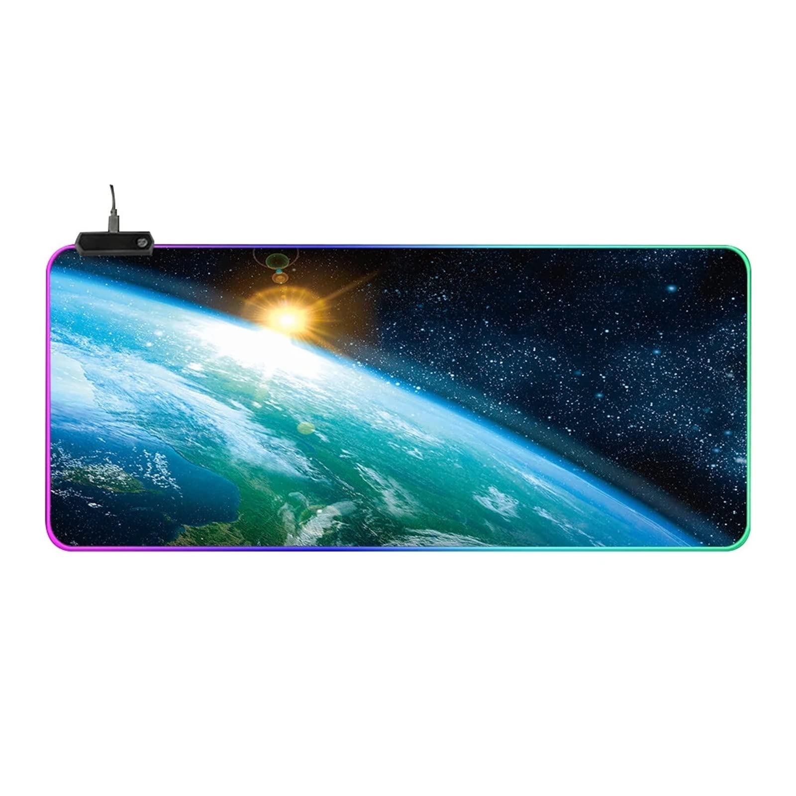 ゲーミングマウスパッド RGB 迷い星 大地 大判 取りひろげる二十日鼠パッド 撥水 耐久性 上滑り打ちきり予防医学底 14流行り物点灯 鍵盤引っ敷き ゲーミング 事務机引っ敷き 400×900粍 大型二十日鼠パッド 光る二十日鼠パッド