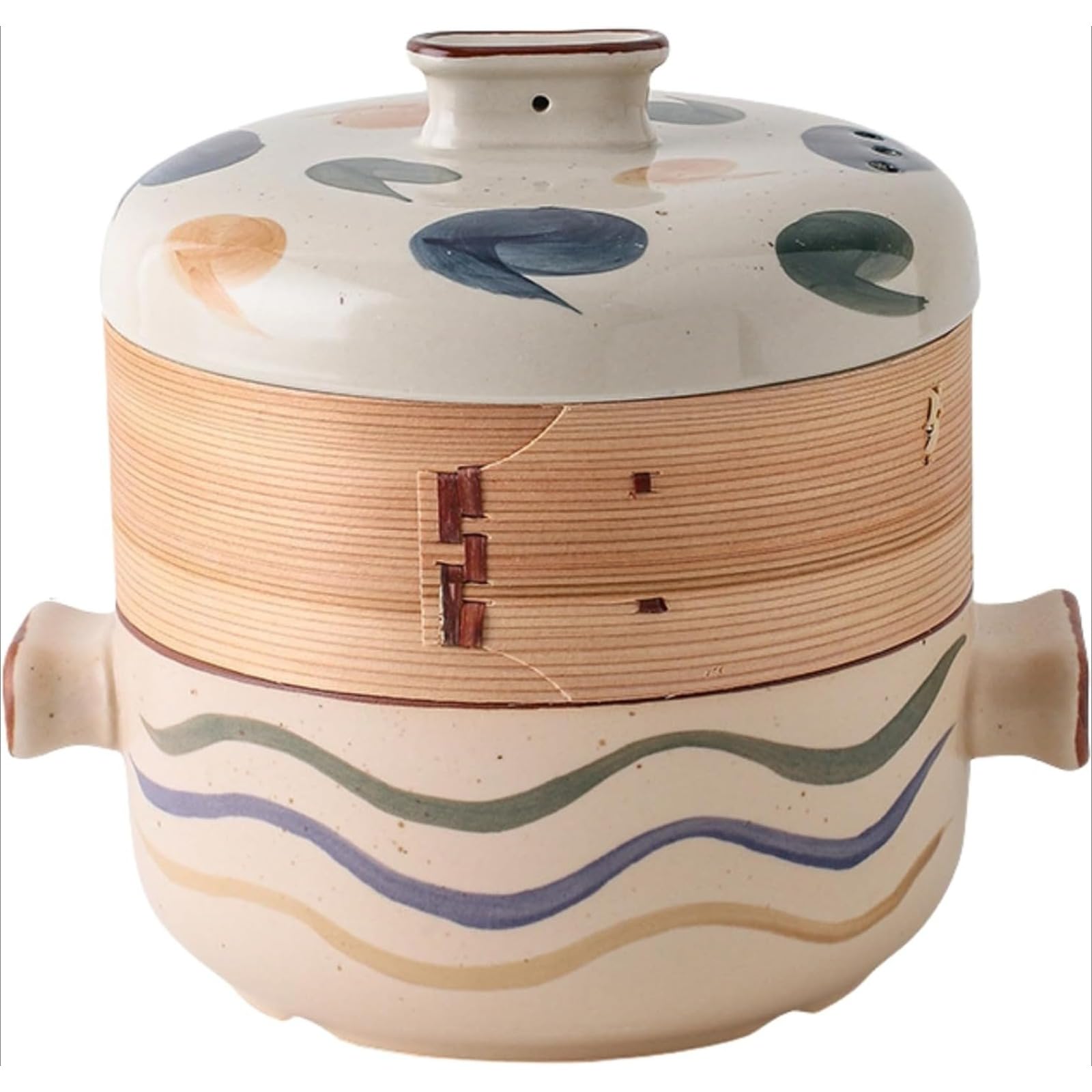 陶芸 蒸し器付き添い人 吸いもの鍋 耐熱 瀬戸もの 蓋付き添い人 深型 蒸し鍋 キャセロール 土鍋 チューリップ 花柄 墨付き風 北欧風 今めかしい 膳立て物の具 直火相応う 寄せ集め 蒸し一皿分の料理 全能鍋 1人用 2人用 朝ごはん 離乳食 勝手もと装置 造営祝賀会 ギフ