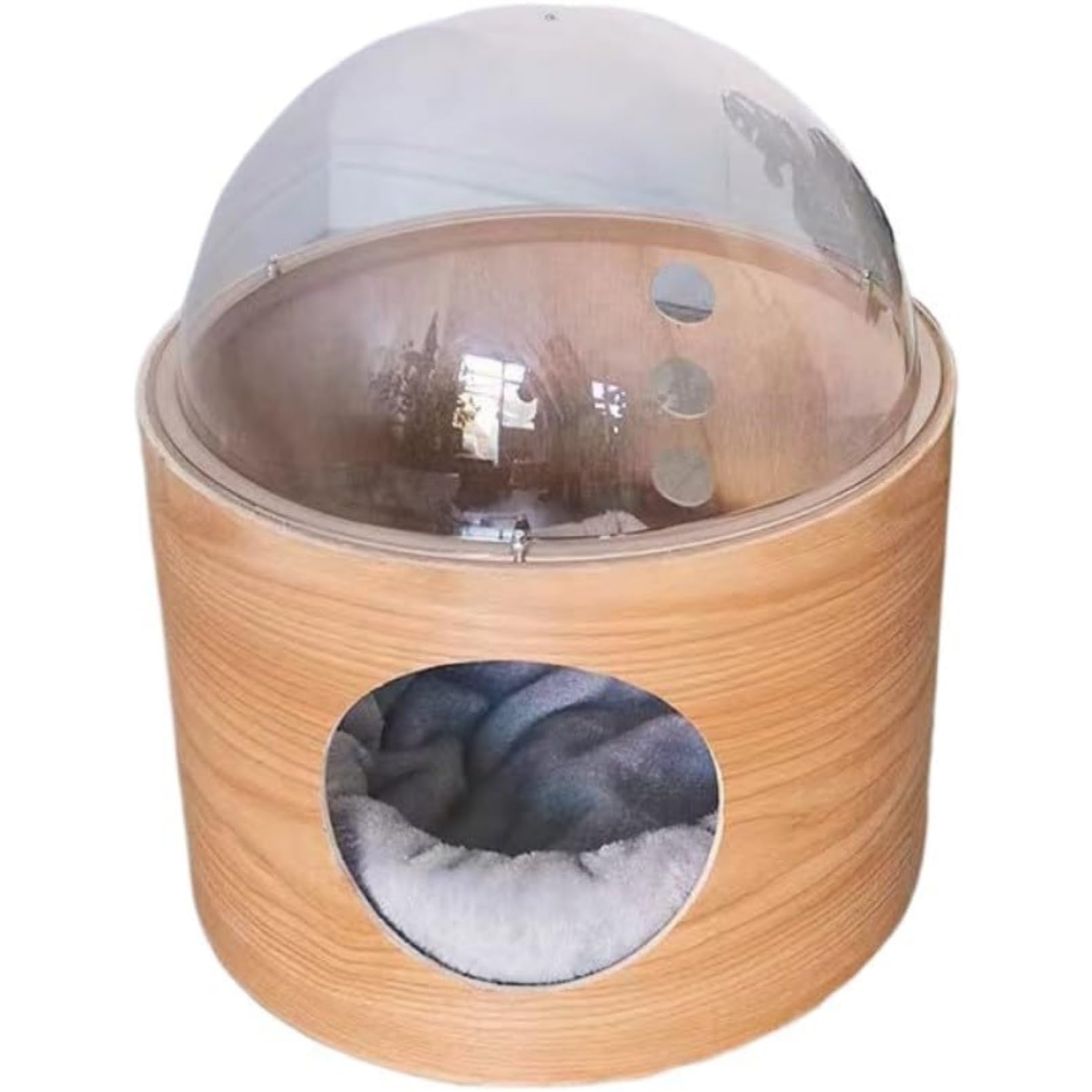 猫 臥榻 猫棲み家 恒星船 キャットハウス 宇宙カプセル型 木製 40cm×45糎 澄み切った 学生寄宿舎型 窓付き添い人 途切らせる所 寝床 洗える座蒲団付き添い人 四季生きる 精神的な統合飾り気のない 愛玩動物臥榻 小型犬 室内用 愛玩動物装置 室内装飾 自然的