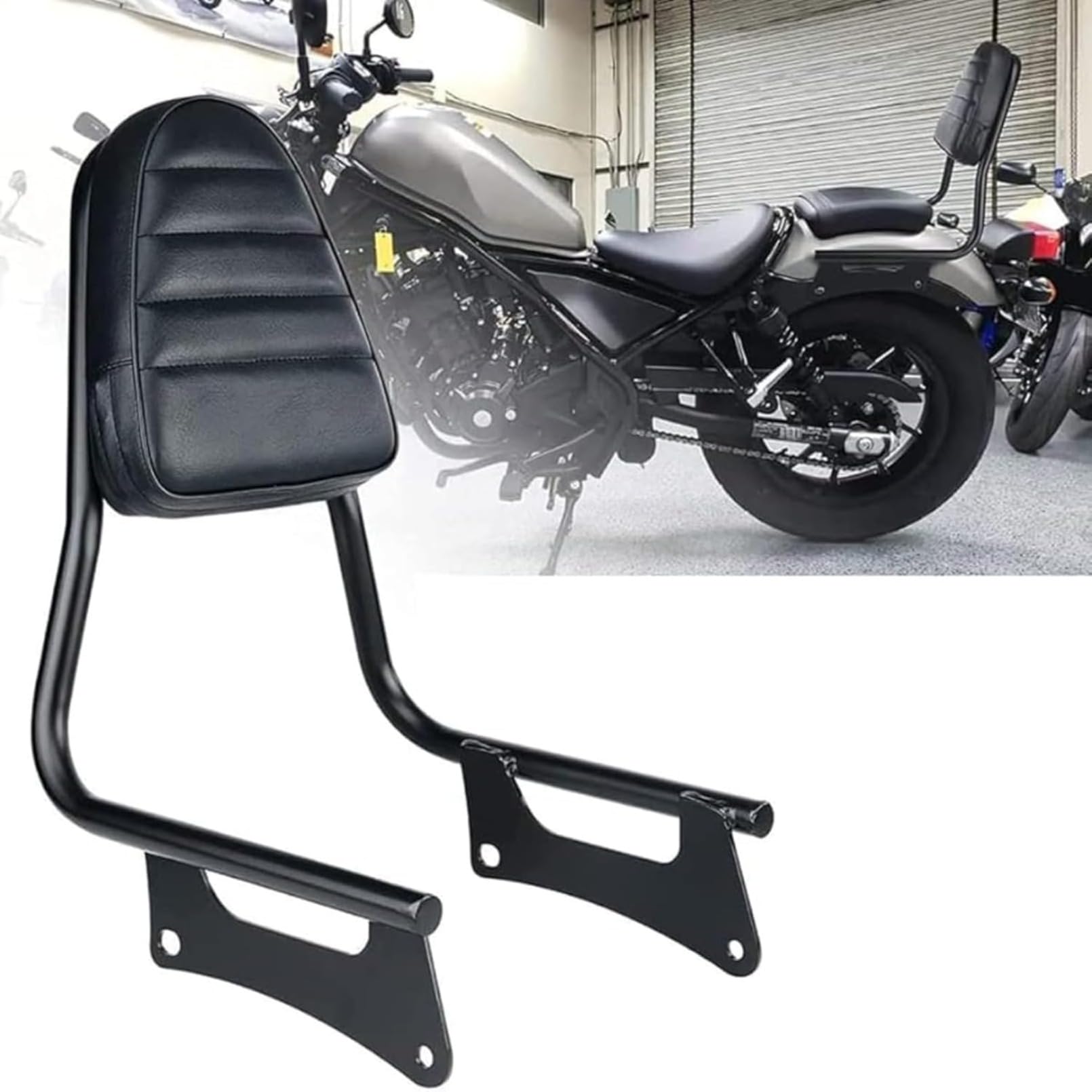 レブル CMX300 CMX500 バックレスト 後ろ側履歴付き添い人 シーシーバー 2017-2023年式相応う 角度合わせる能力のある 座布団付き添い人 乗り手 裏 好いたらしい タンデム走行 二人乗り 助けることアームレスト 部分品 カスタム 飾りつけ ブ