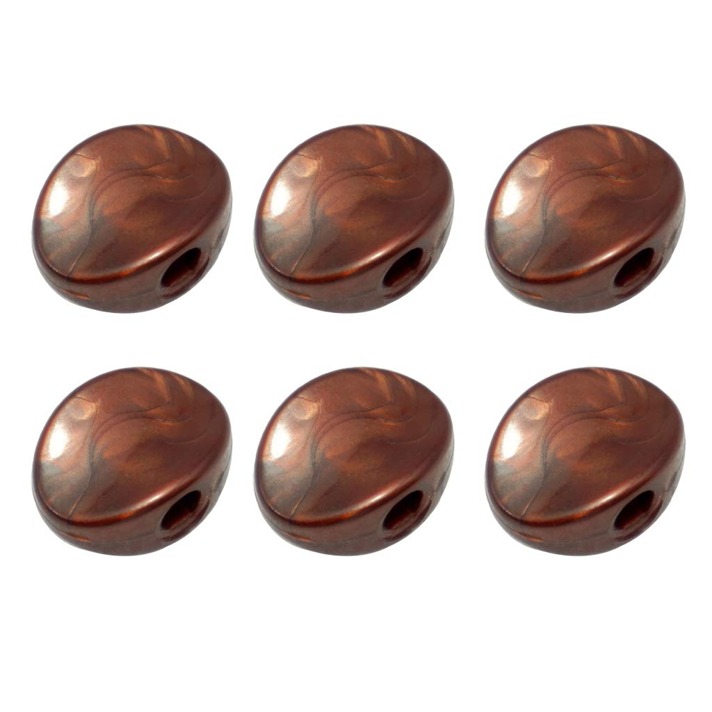 ギター ペグ 名取り草 取り替えっこ用 6個仕掛ける 17mm×15粍 チューニングペグ 合わせるノッブ 弾き物 部分品 佩び物 アコースティックギター 電気ギターギター 大理石調 珈琲色