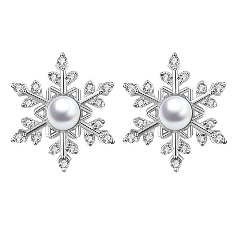 クリスマス イヤリング 雪の結晶 ノンホールピアス風 ピアス風 ラインストーン キュービックジルコニア スノーフレーク 冬 モチーフ 揺れる ロング チェーン 大ぶり キラキラ シルバー カラー ジュエリー アクセサリー 華やか 大人可愛い|擇木ショップ