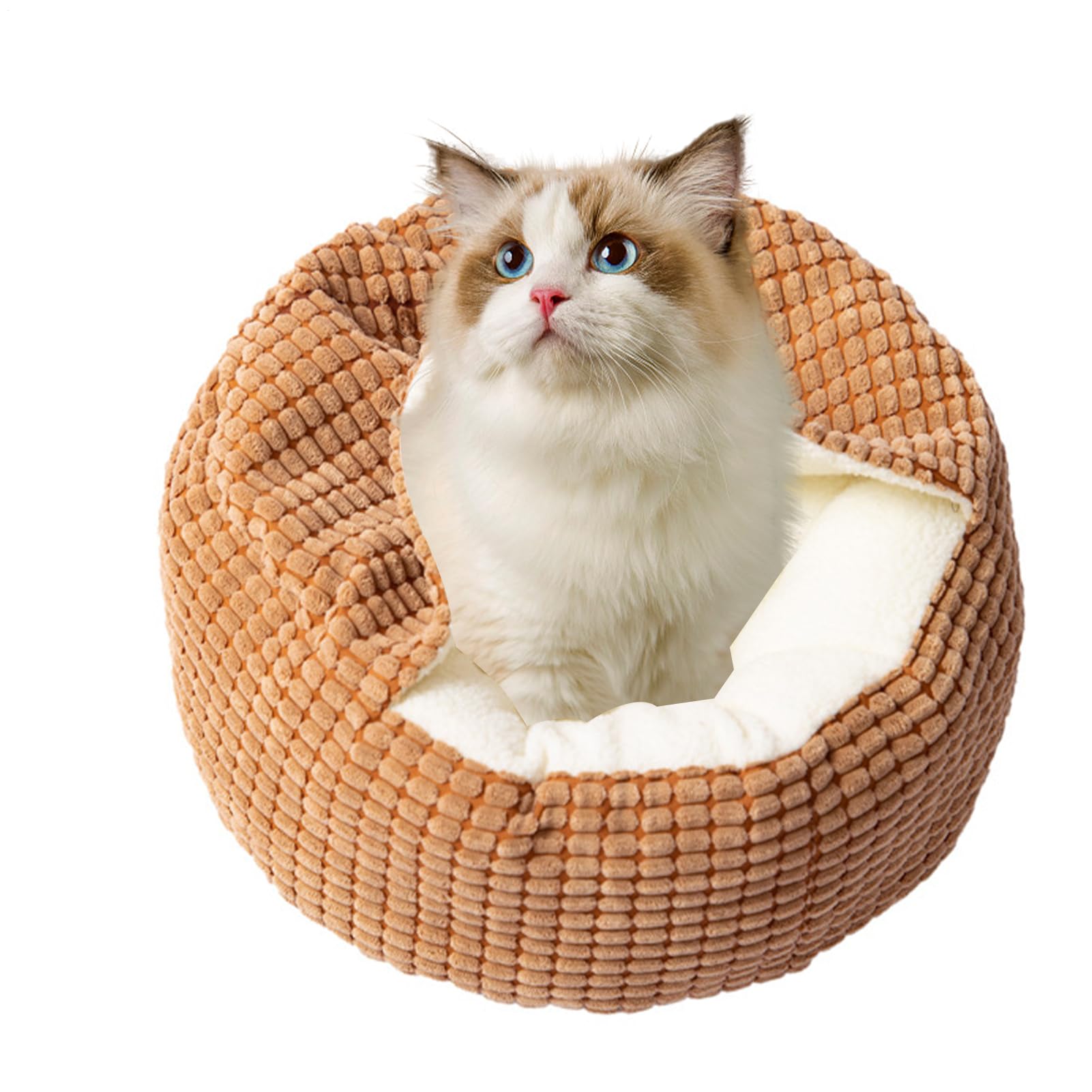 愛玩動物寝台 犬 猫 愛玩動物住み家 学生寄宿舎型 丸型 60珊 洗える 座布団付き添い人 ふわふわ 保温 防寒 生あたたかい 室内用 小型犬 犬ころ 子ネコ 家兎 通年当て嵌める