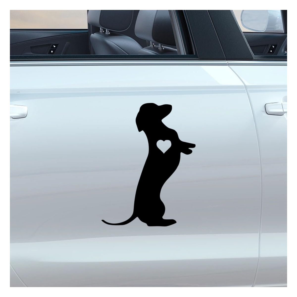 ダックスフンド ステッカー 車 犬 愛くるしい 消印 切り立てるステッカー 雑貨 ハート型 グッズ ダックス 愛玩動物 今めかしい デカール 雨合羽 耐水 ステッカーチューン 毛の荒物 車装置 鉄道車両装置 室外当て嵌める可