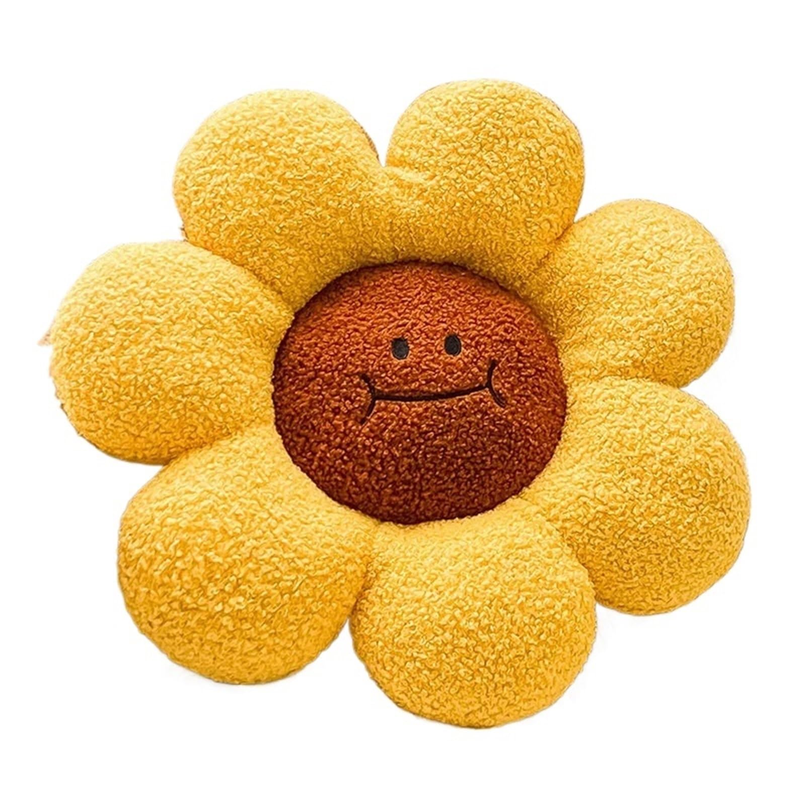 御花 座布団 ぬいぐるみ デイジー 花型 座布団 室内装飾 雑貨 今めかしい 愛くるしげ 背当て座布団 寝椅子座布団 座蒲団 枕 お部屋 飾りつけ 差し上げ物 赤銅色