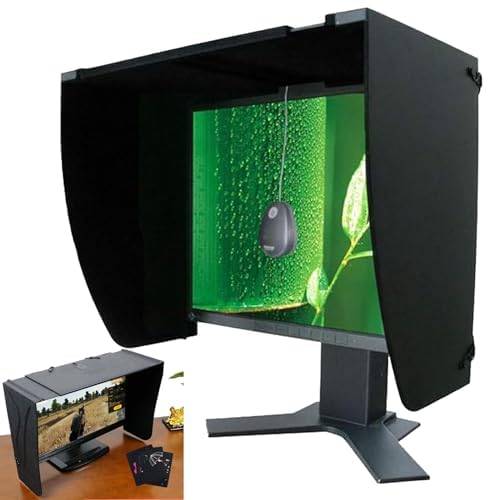 モニターフード 遮光フード パソコン用 ノートPC デスクトップ用 サンシェード 調整可能 幅38-65cm 折りたたみ式 反射防止 目への負担軽減 集中力アップ 作業用 プライバシー保護 ブラック|擇木ショップ