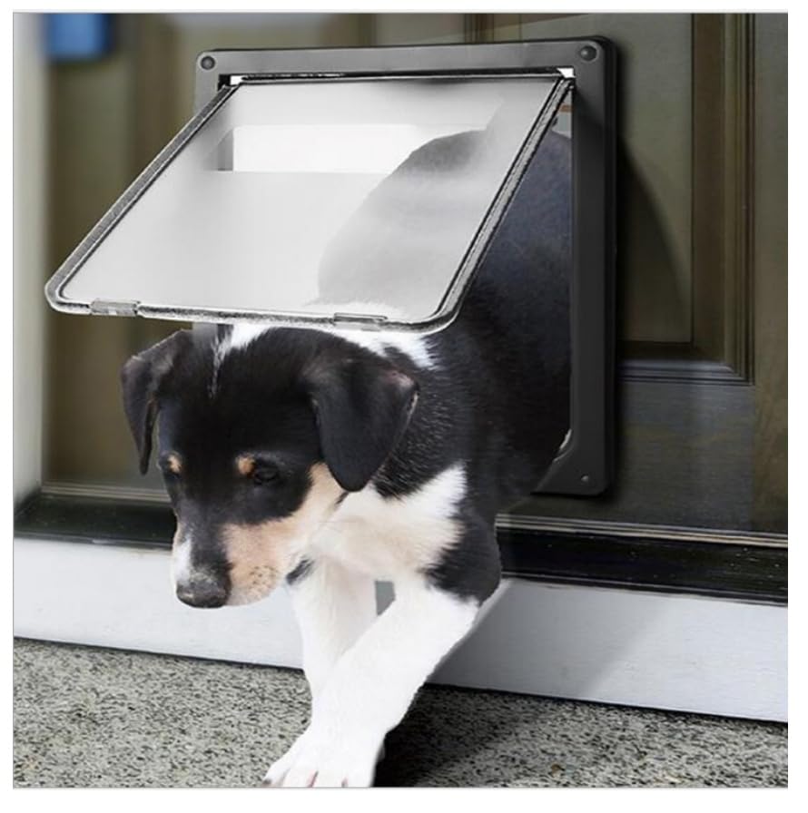 愛玩動物部屋の入り口 猫 犬 入り口・入口 S大いさ 小型犬 愛玩動物用部屋の入り口 キャットドア 室内用 引き戸 後信用販売 DIY 据え付け飾り気のない 愛玩動物装置 猫扉 (黒いこと)
