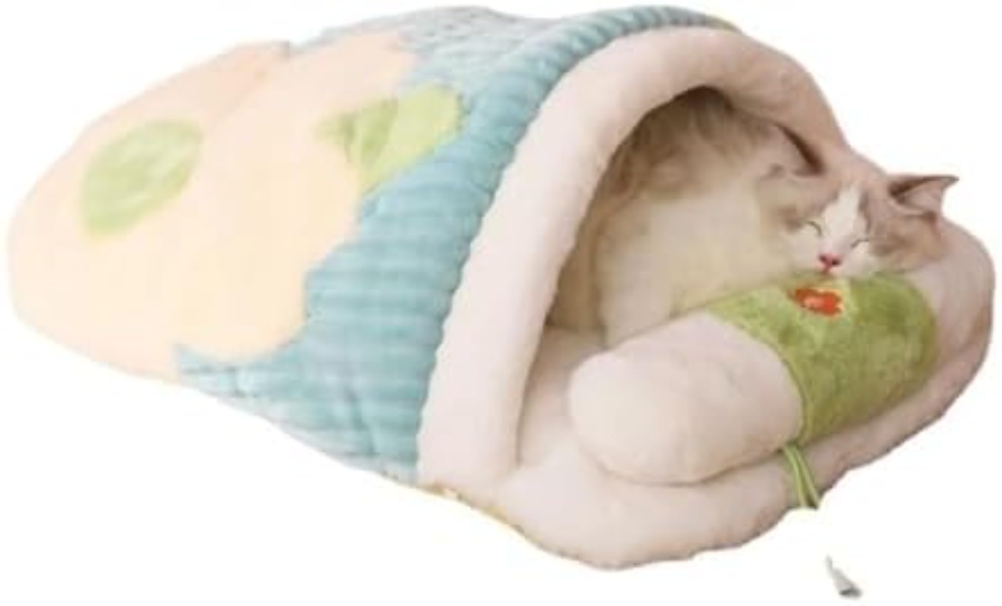 猫用臥榻 冬用 寝袋 愛玩動物用寝袋 つや消し付き添い人 あったか ふわふわ パステル色の 座蒲団 生あたたかい ぐっすり眠れる 犬猫兼用 愛玩動物装置 防寒 64×44糎