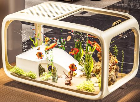 今めかしい 海洋博物館 書き割り 原則として型 40珊 アクリル樹脂製 水漉し付き添い人 海洋博物館 繁殖書き割り 熱帯魚 金魚 メダカ 褒めたたえる魚 卓上 繁殖容れもの 海洋博物館一揃いの道具 未経験者 観葉草木 水耕作りだす 室内装飾 (皮膚軟化剤白いこと)