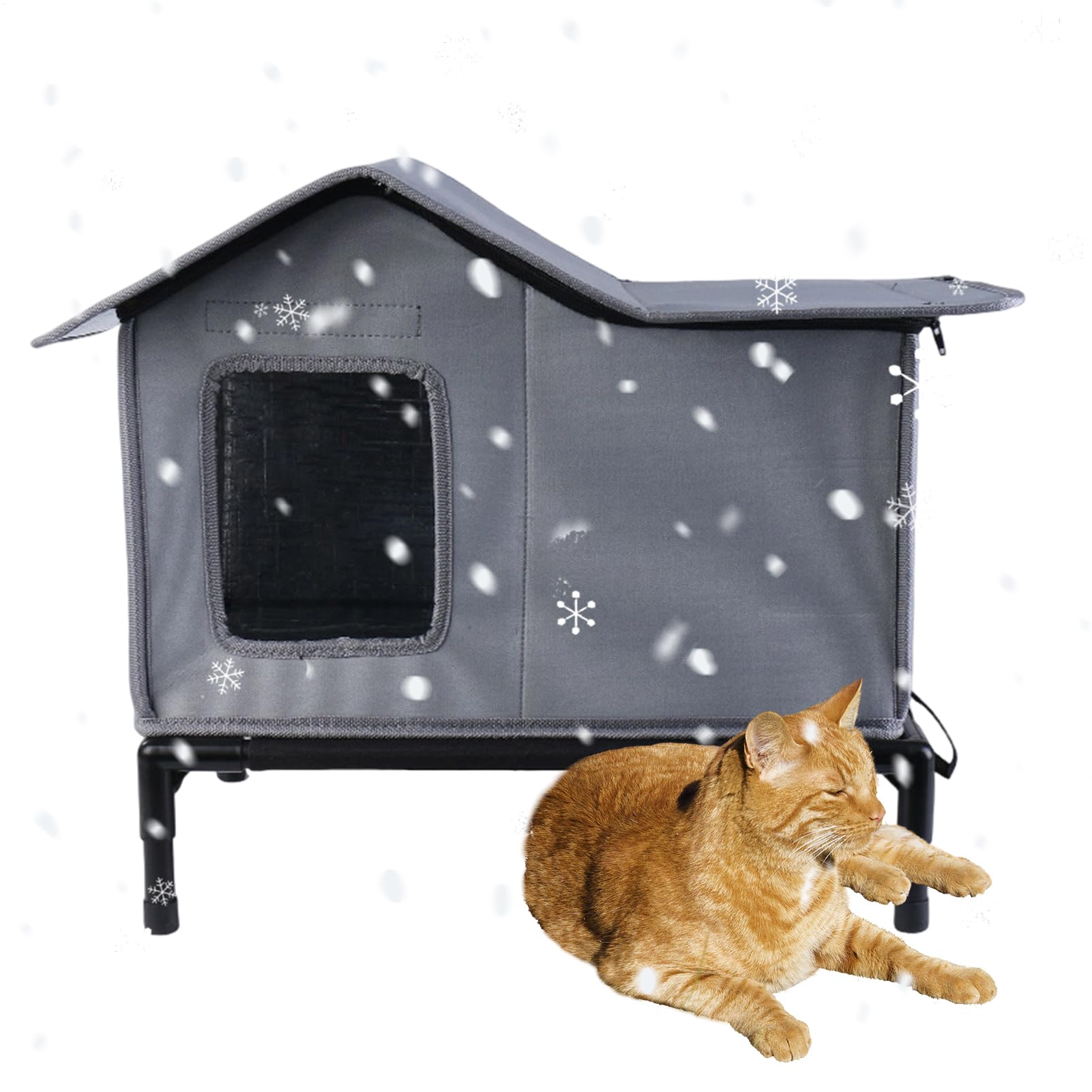 猫住み家 室外用 愛玩動物住み家 猫用寝台 保温 防寒 雨合羽 折りたたみ式 庭 回廊 車宿り のら猫保護すること 冬用 愛玩動物保護施設 小型犬 うさぎ用