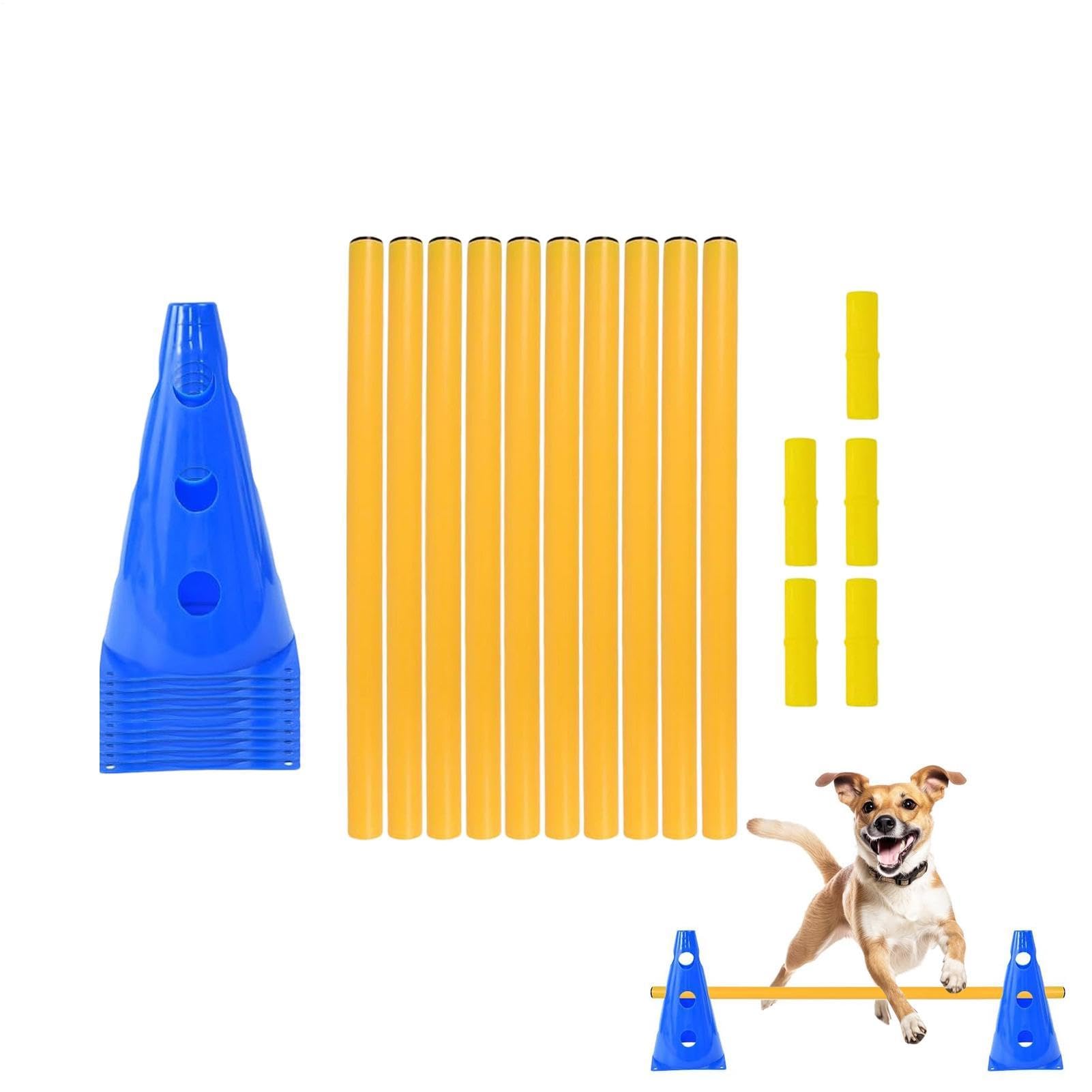 犬用 アジリティ 差しつかえ物仕掛ける ドッグトレーニング ジャンプバー 室外 室内 愛玩動物 運動すること 命のせんたく 読み合わせる 運動すること不完全さ切り上げる 庭 運動場 犬用形づくる物の具 青色 黄色