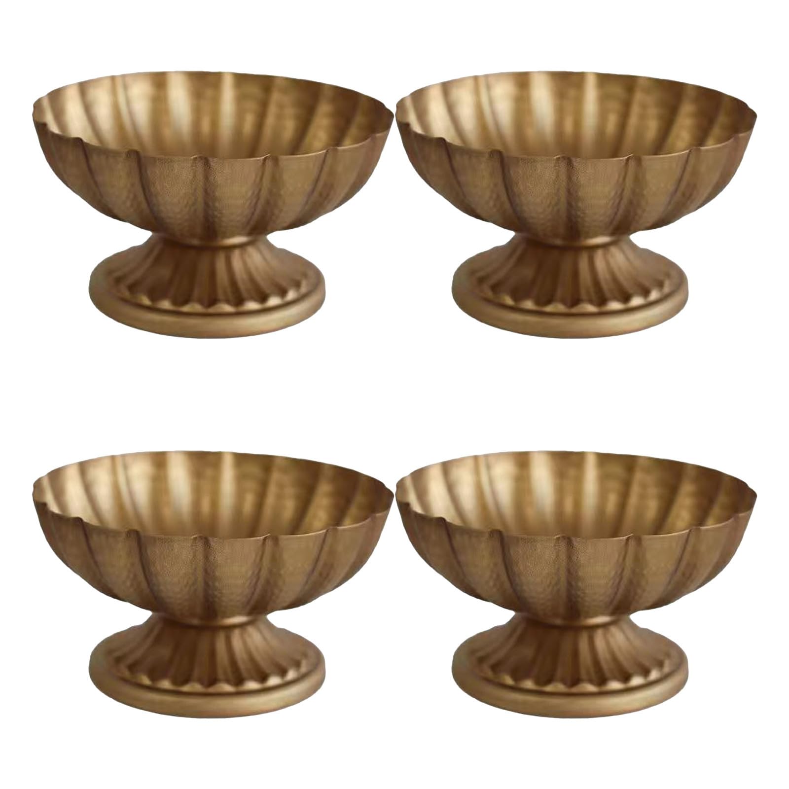 4個仕掛ける 金管楽器風 フルーツ手かご 高足 フルーツどんぶり鉢 御菓子器 花器 小入れもの アンティーク調 18糎 金属元素どんぶり鉢 卓上 飾りつけ 飾りつけ 真っ盛り鉢 真っ盛り皿 室内装飾 雑貨 赤ちょうちん 御芽出度 寄りあい アウトドア