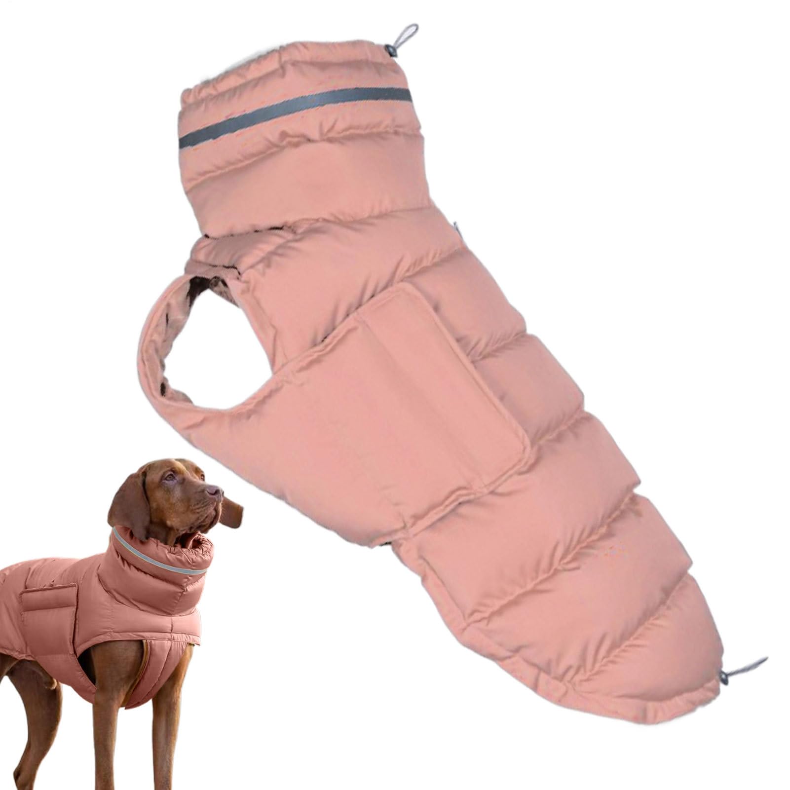 犬用 冬用 コート 中綿入り ペットアウター 暖かい 防寒 撥水 大型犬 中型犬 服 ジャケット 散歩 ハイキング お出かけ 防風 雪対策 快適 シンプル 無地｜擇木ショップ
